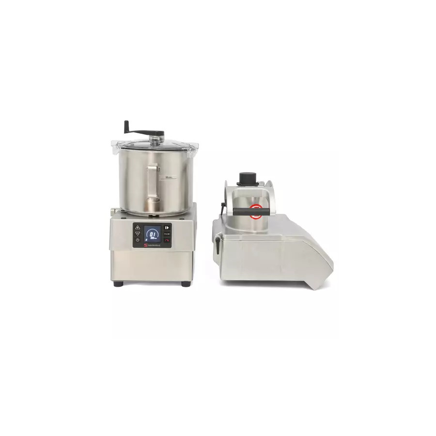 Cortadora-Cutter Combi Sammic CK-38V | Ref: 1050808 | 2 en 1: 450kg/h + Cutter 8L | 1500W | Brushless