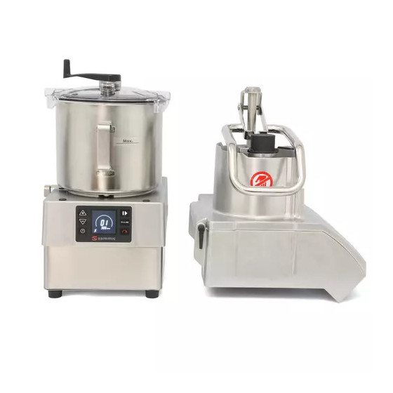 Sammic Combi Cortadora-Cutter CK-48V | Ref: 1050821 | 650kg/h | Caldero 8L | Brushless | Acero Inox.