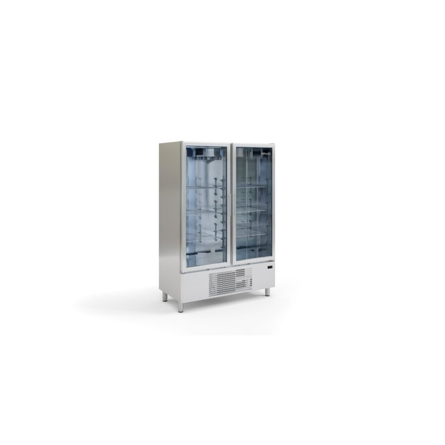 Armario Refrigeración Infrico IAN1002CR | 1100L | 2 Puertas Cristal | +2/+6°C | R290 | Clase 4 | 1385x700x2060 mm