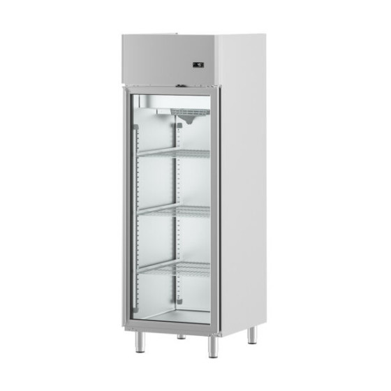Armario Refrigeración Infrico IAG701CR | 1 Puerta Cristal | 610L | +2/+6°C | Vent. | LED | Acero Inox.