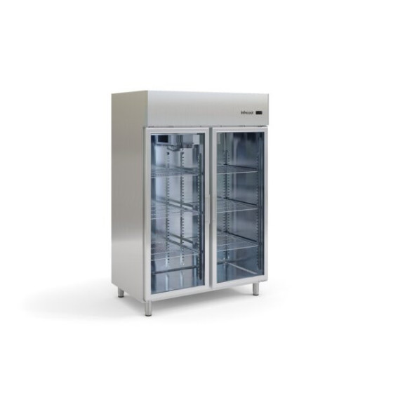 Armario Refrigeración Infrico IAG1402CR | 2 Puertas Cristal | 1280L | +2/+6°C | Acero Inox. | 1385x800x2133mm