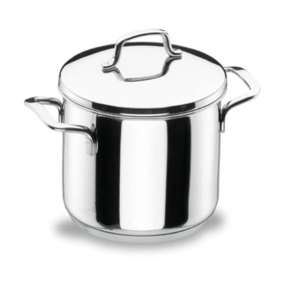 Olla Recta con Tapa Gourmet de Acero Inoxidable 18/10 90132 | Serie Gourmet | Ø 32 cm | 13,50 Litros | Apta Horno e Inducción