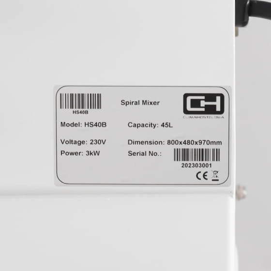 Amasadora espiral HS-40 | ClimaHostelería