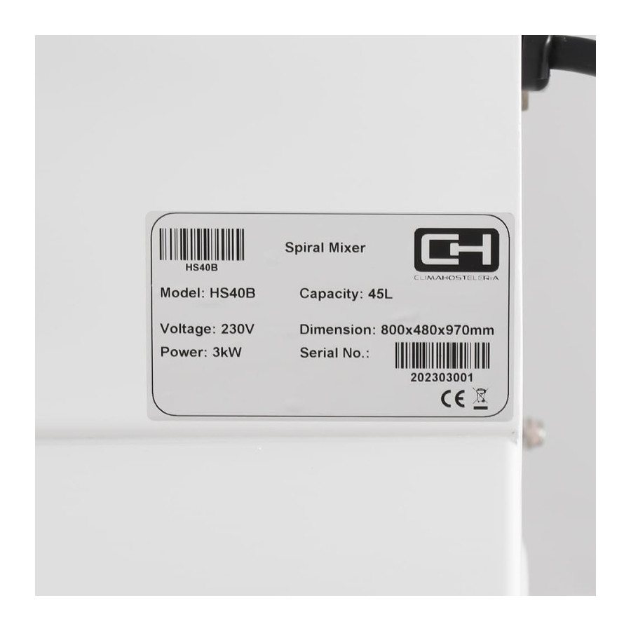Amasadora espiral HS-40 | ClimaHostelería