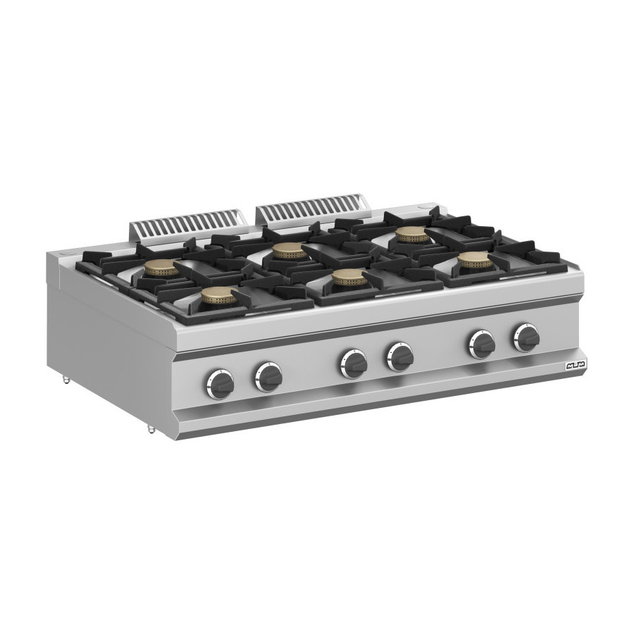 Cocina a gas MFB711TXL de 6 fuegos | ClimaHostelería
