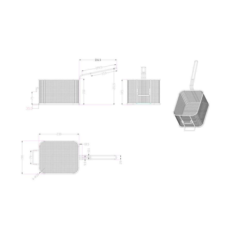 Freidora de Inducción Edenox TF-82-I | 8 Litros | 3,5 kW | Precisión