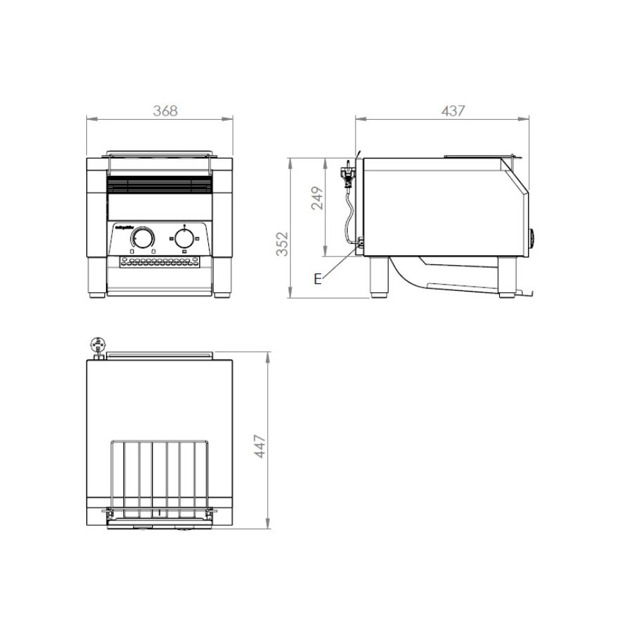 Tostadora de Cinta Edenox TPC-40 | 420 Tostadas/h | Acero Inox