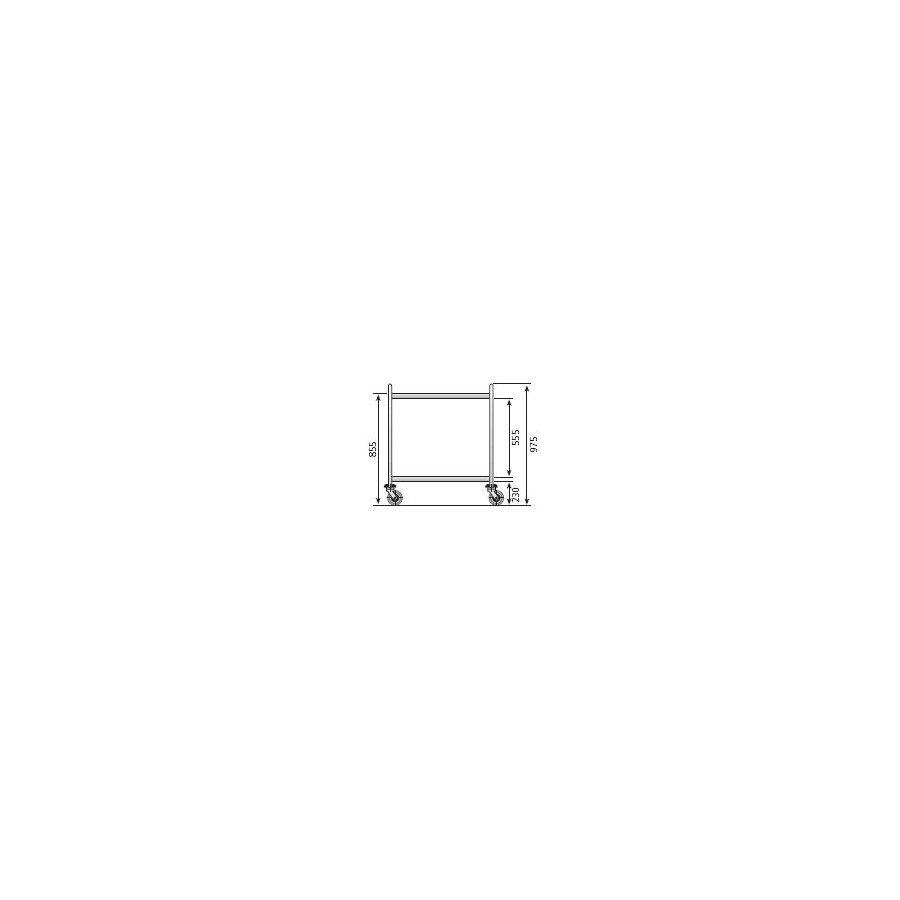 Carro de Servicio Edenox CE / CER | Acero Inox AISI-304 | 2 Estantes