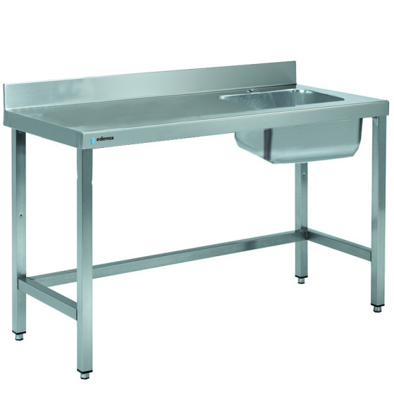 Mesa Mural con Cubeta Edenox MCU | Fregadero Integrado | Acero Inox