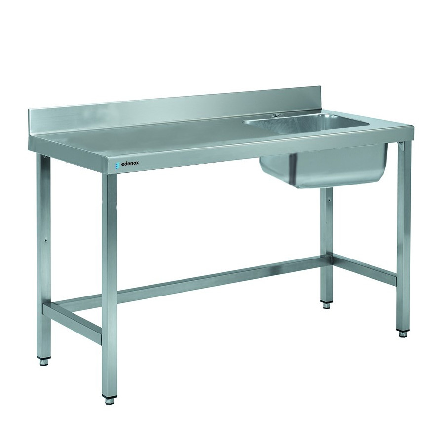 Mesa Mural con Cubeta Edenox MCU | Fregadero Integrado | Acero Inox