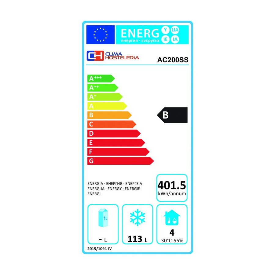 Armario de congelación AC200SS | ClimaHostelería