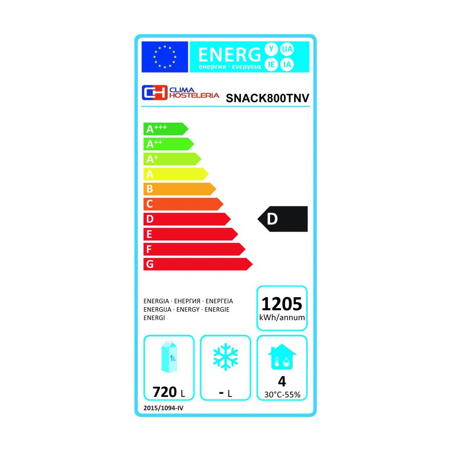 Armario refrigerado SNACK800TNV | ClimaHostelería