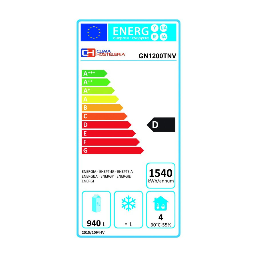 Armario refrigerado GN1200TNV | ClimaHostelería
