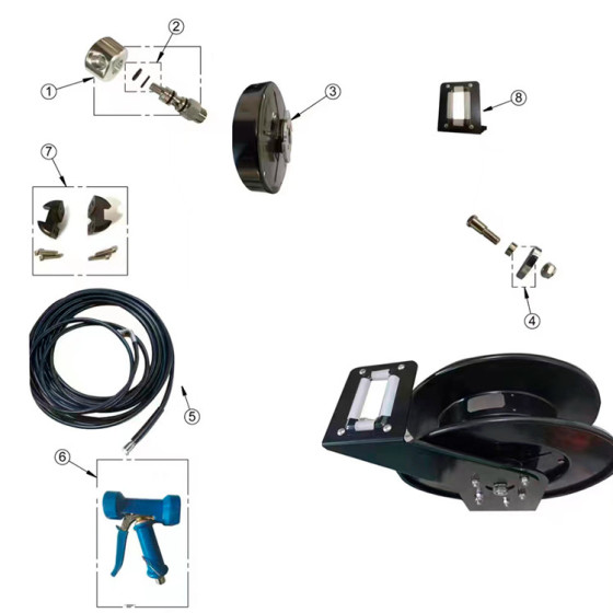 Enrollador de Manguera Edenox GX | Inox | 10m y 15m | Limpieza Industrial