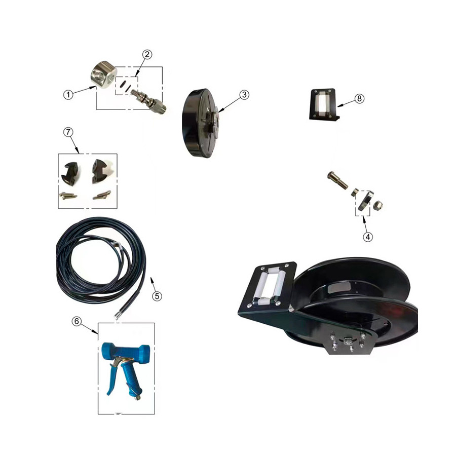 Enrollador de Manguera Edenox GX | Inox | 10m y 15m | Limpieza Industrial