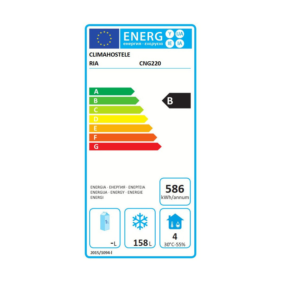 Congelador vertical CNG220 | ClimaHostelería