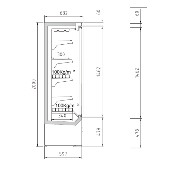 Mural refrigerada multiservicio MRACH-130 | ClimaHostelería