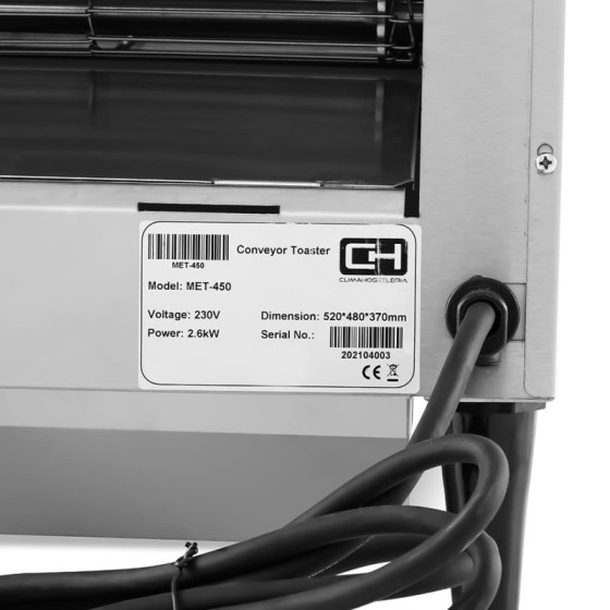 Tostador de cinta MET-450 | ClimaHostelería