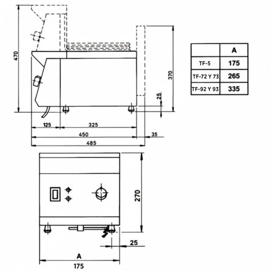 Freidora Profesional Edenox TF | Inox AISI-304 | 4L, 6L y 8L