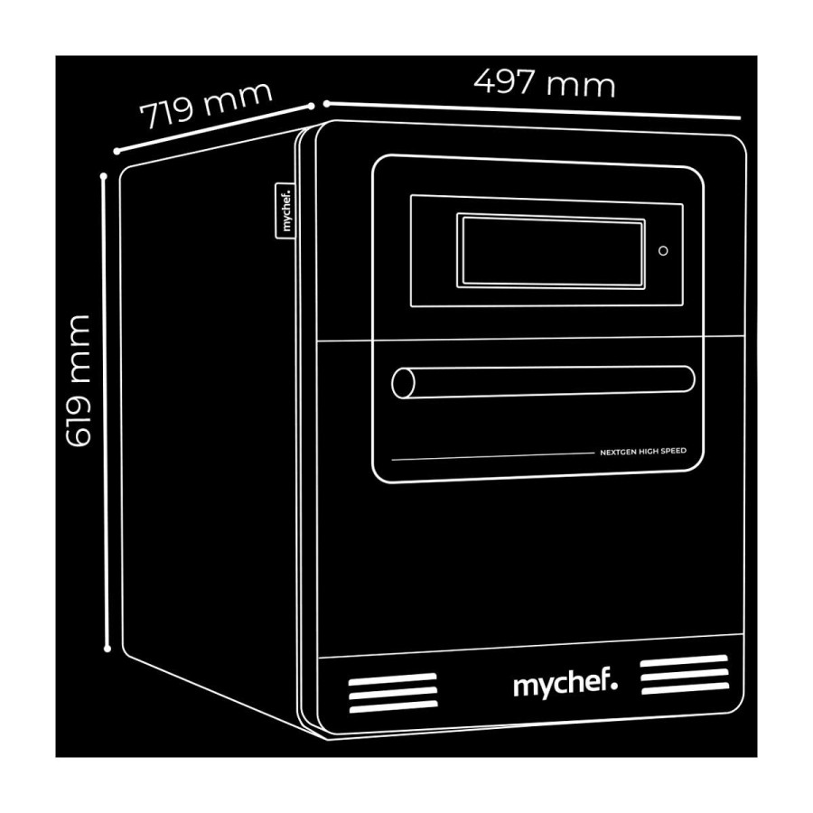 Horno de Cocción Acelerada Mychef Quick Wave 2XL | 5.7kW | Trifásico
