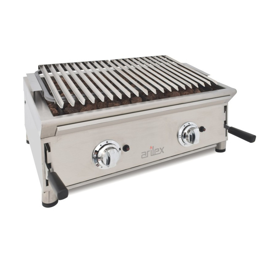 Arilex 70BAR Barbacoa a gas con piedra volcánica