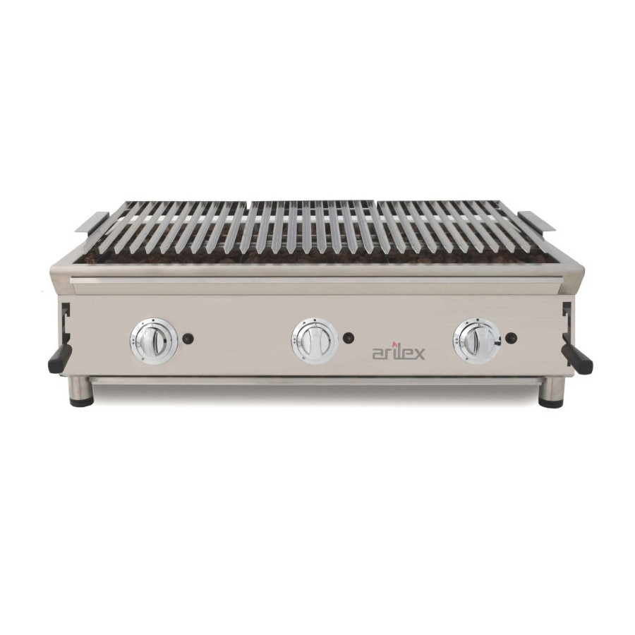 Barbacoa a gas Arilex 100BAR con piedra volcánica