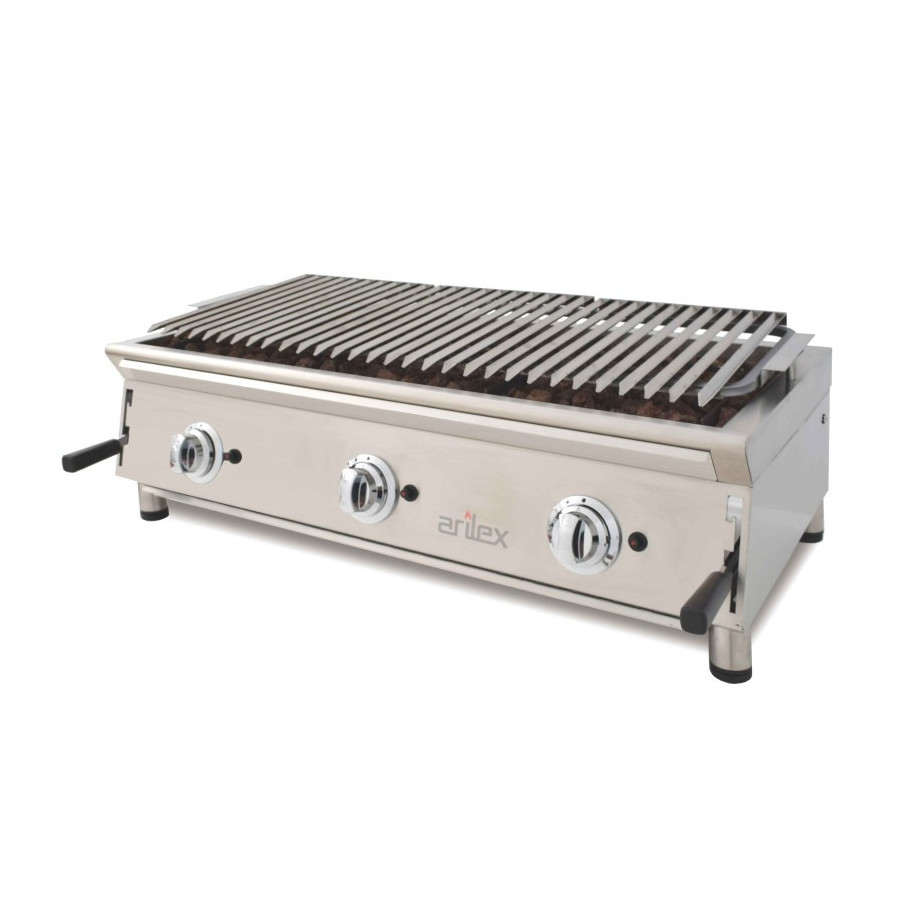 Barbacoa a gas Arilex 100BAR con piedra volcánica