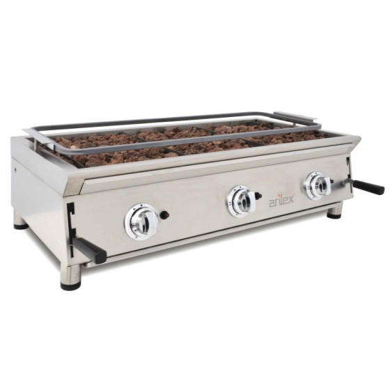 Barbacoa a gas Arilex 100BAR con piedra volcánica