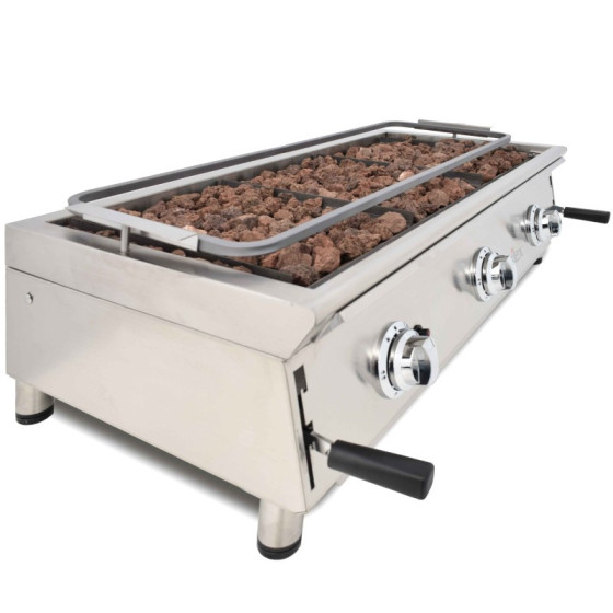 Barbacoa a gas Arilex 100BAR con piedra volcánica
