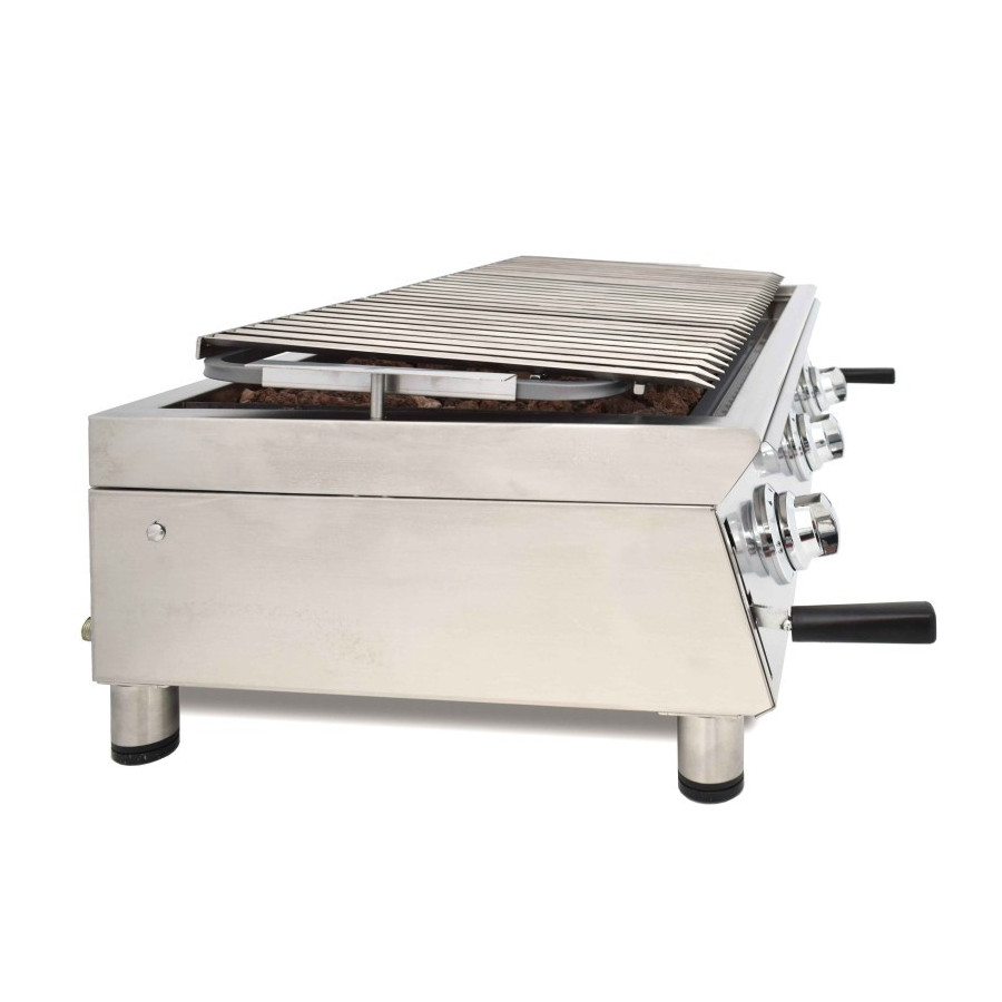 Barbacoa a gas Arilex 100BAR con piedra volcánica