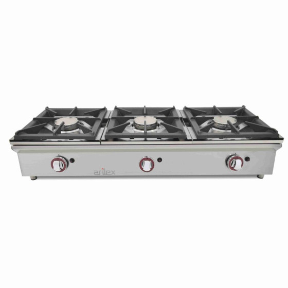 Arilex 120CGN Cocina a gas sobremostrador 3 fuegos