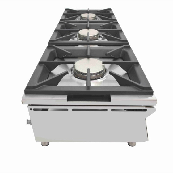 Arilex 120CGN Cocina a gas sobremostrador 3 fuegos