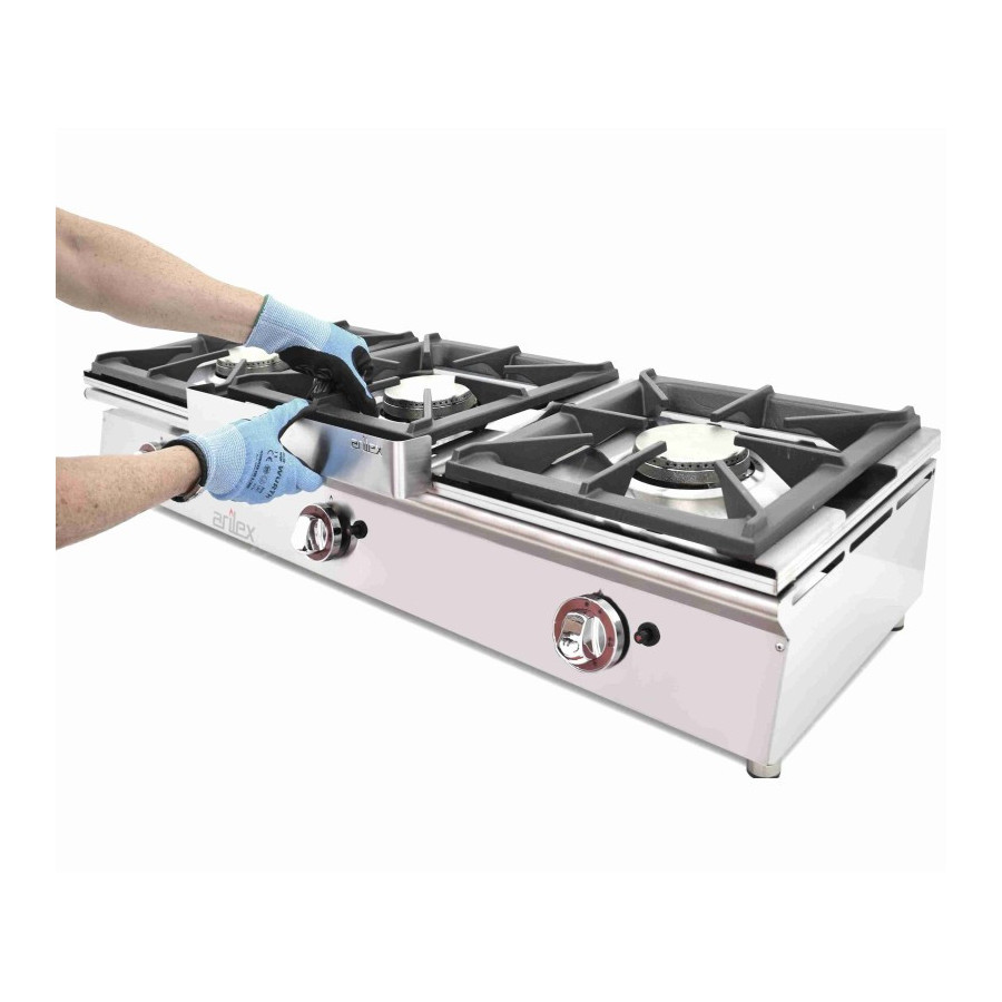 Arilex 120CGN Cocina a gas sobremostrador 3 fuegos