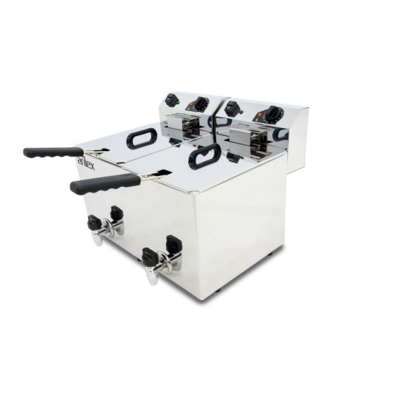 Arilex EVO1010G Freidora eléctrica con grifo 10+10 L