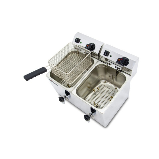 Arilex EVO1010G Freidora eléctrica con grifo 10+10 L