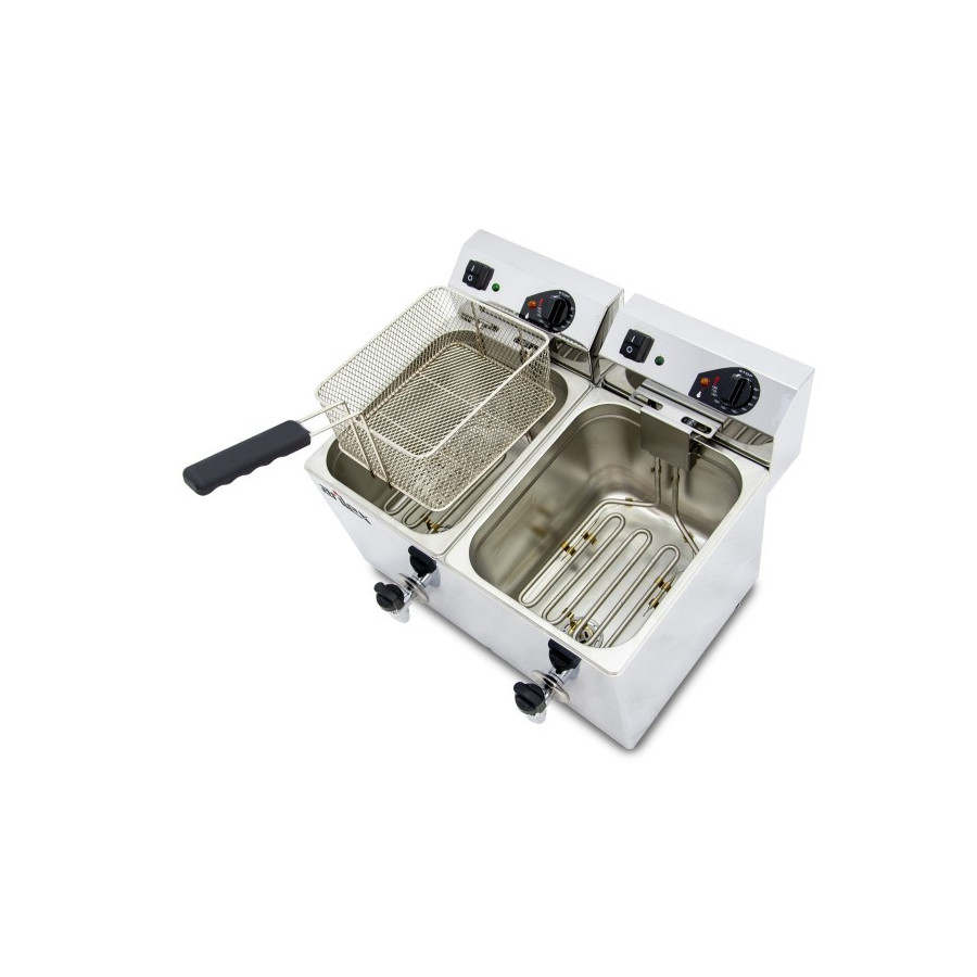 Arilex EVO1010G Freidora eléctrica con grifo 10+10 L