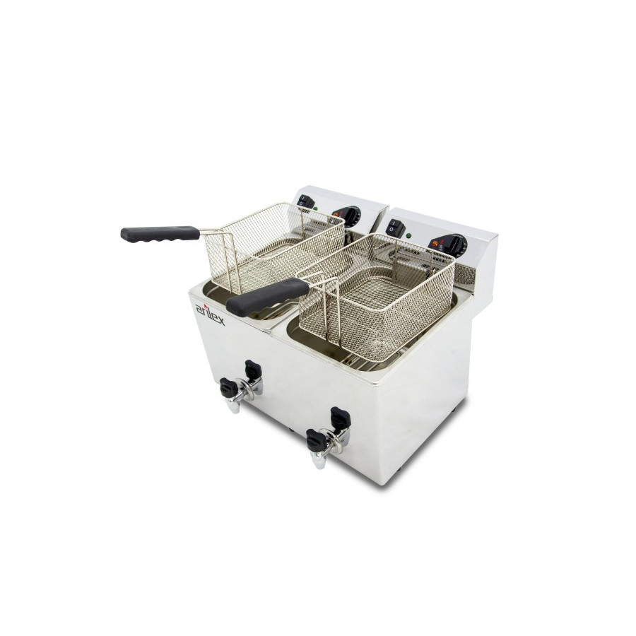 Arilex EVO1010G Freidora eléctrica con grifo 10+10 L