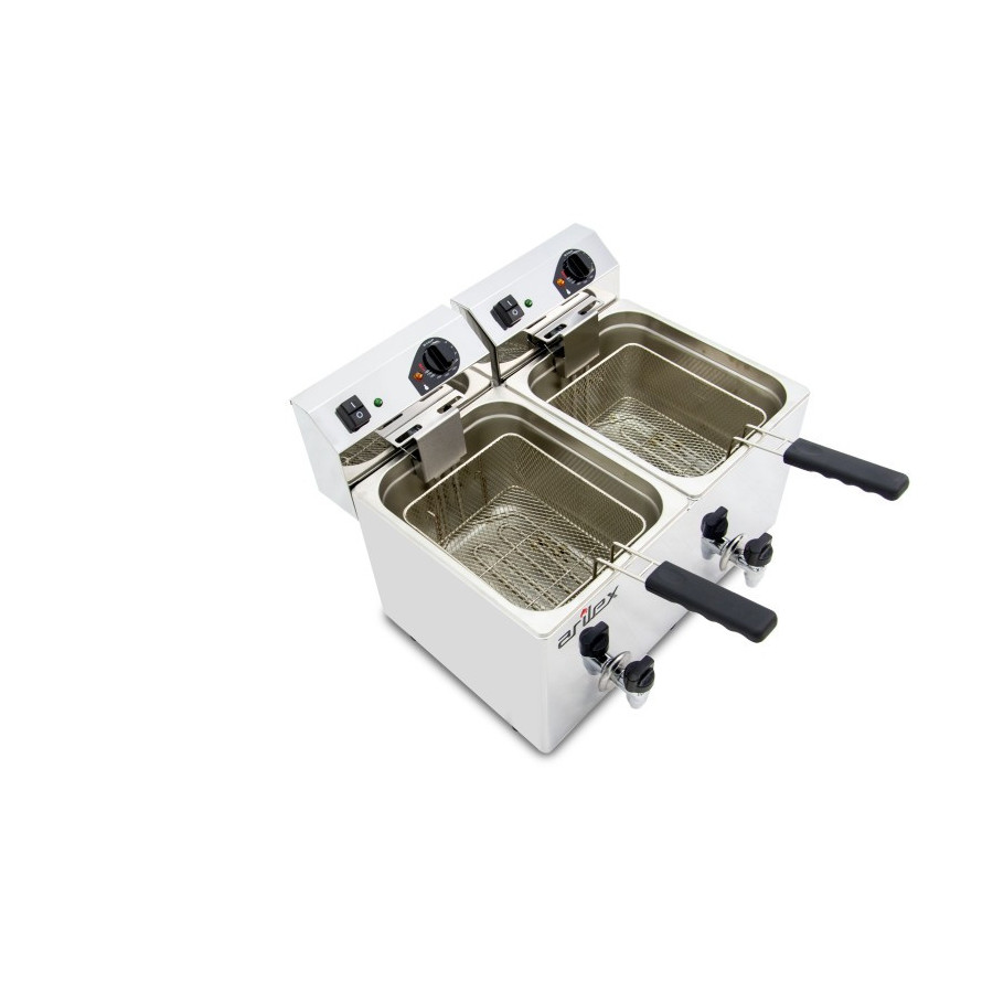 Arilex EVO1010G Freidora eléctrica con grifo 10+10 L
