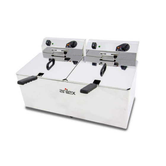 Freidora eléctrica Arilex EVO1212 12+12 L