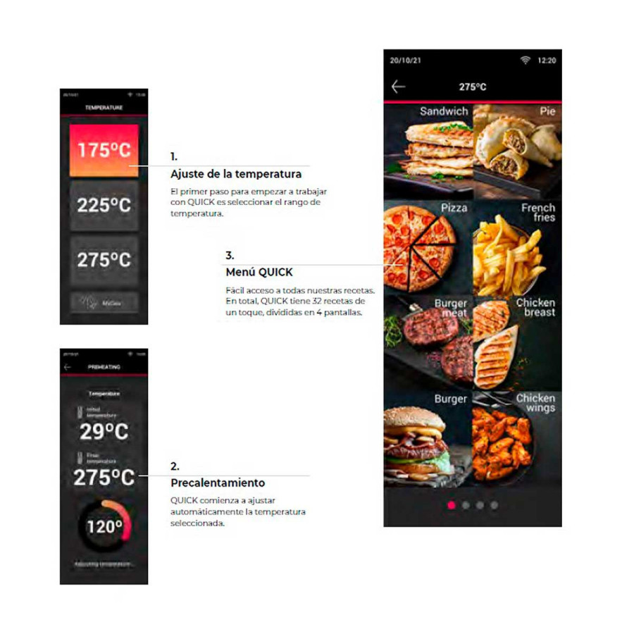 Horno de Cocción Acelerada Mychef Quick 1 T | 3.6 kW | Táctil