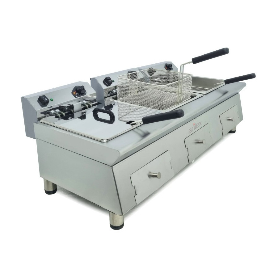 Freidora eléctrica Arilex 100FRE121212G de 3 cubas