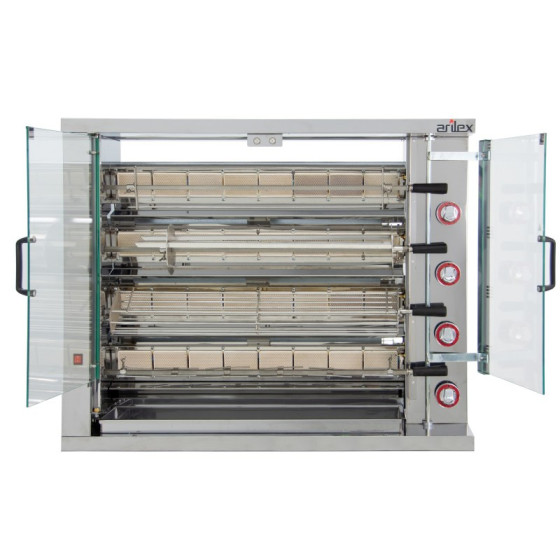 Arilex Asador vertical a gas 4ASG de 4 espadas