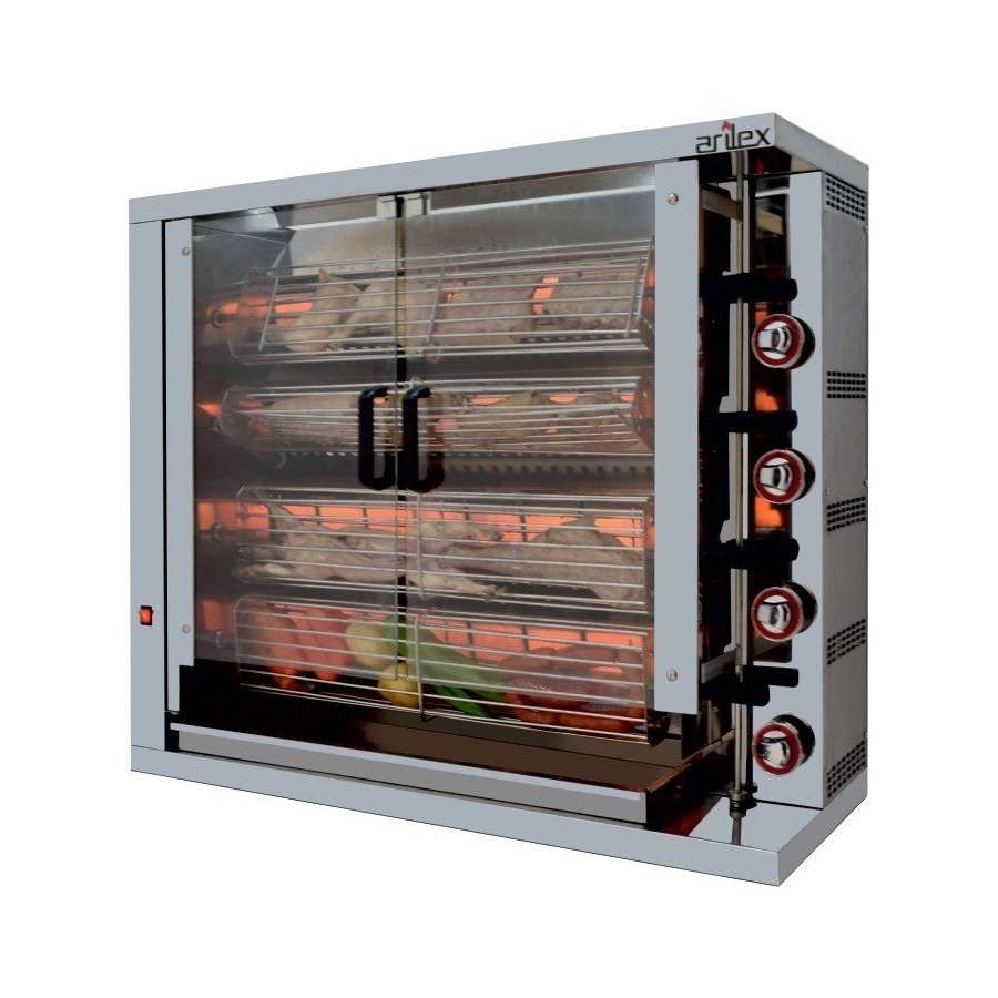 Arilex Asador vertical a gas 4ASG de 4 espadas