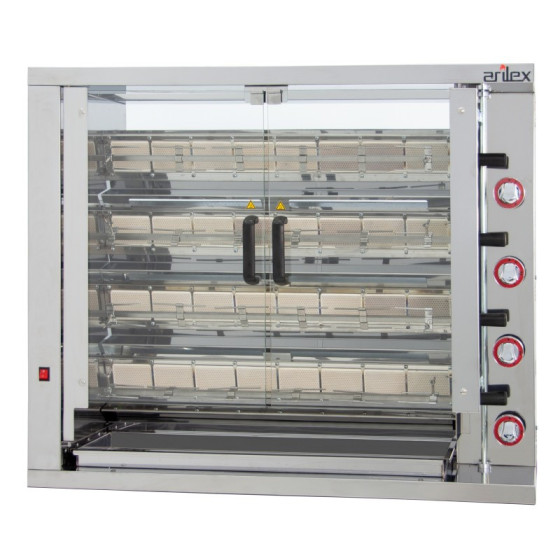 Arilex Asador vertical a gas 4ASG de 4 espadas