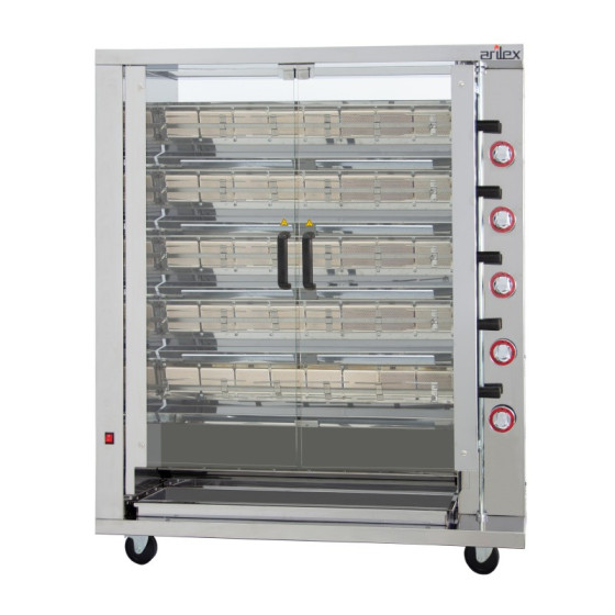 Arilex 5ASG Asador vertical a gas de 5 espadas