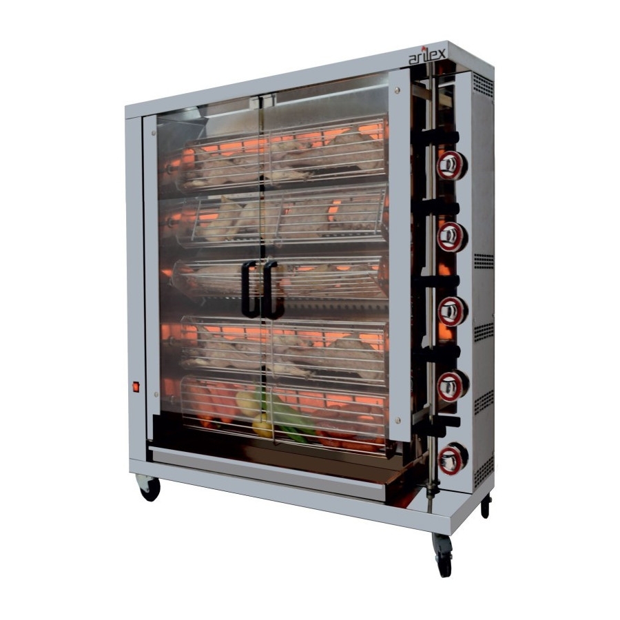 Arilex 5ASG Asador vertical a gas de 5 espadas