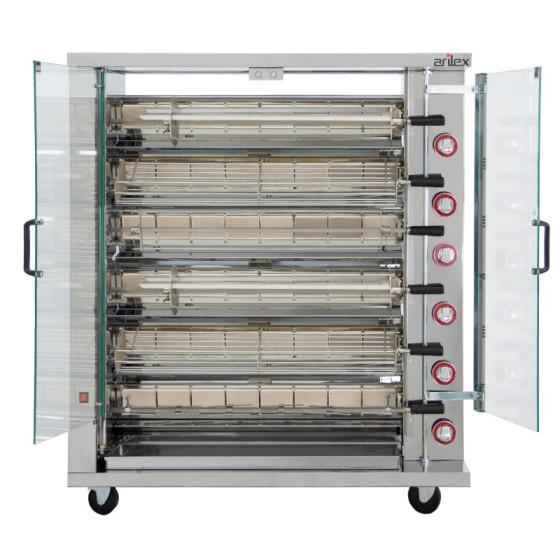 Arilex 6ASG - Asador vertical a gas de 6 espadas