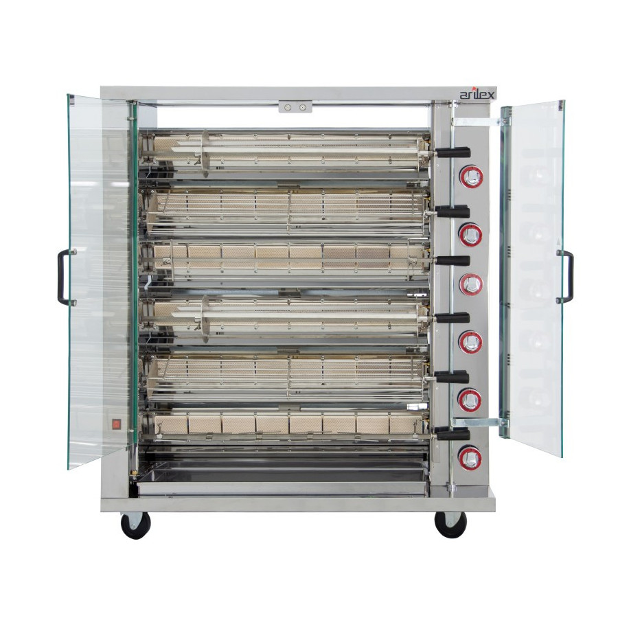 Arilex 6ASG - Asador vertical a gas de 6 espadas