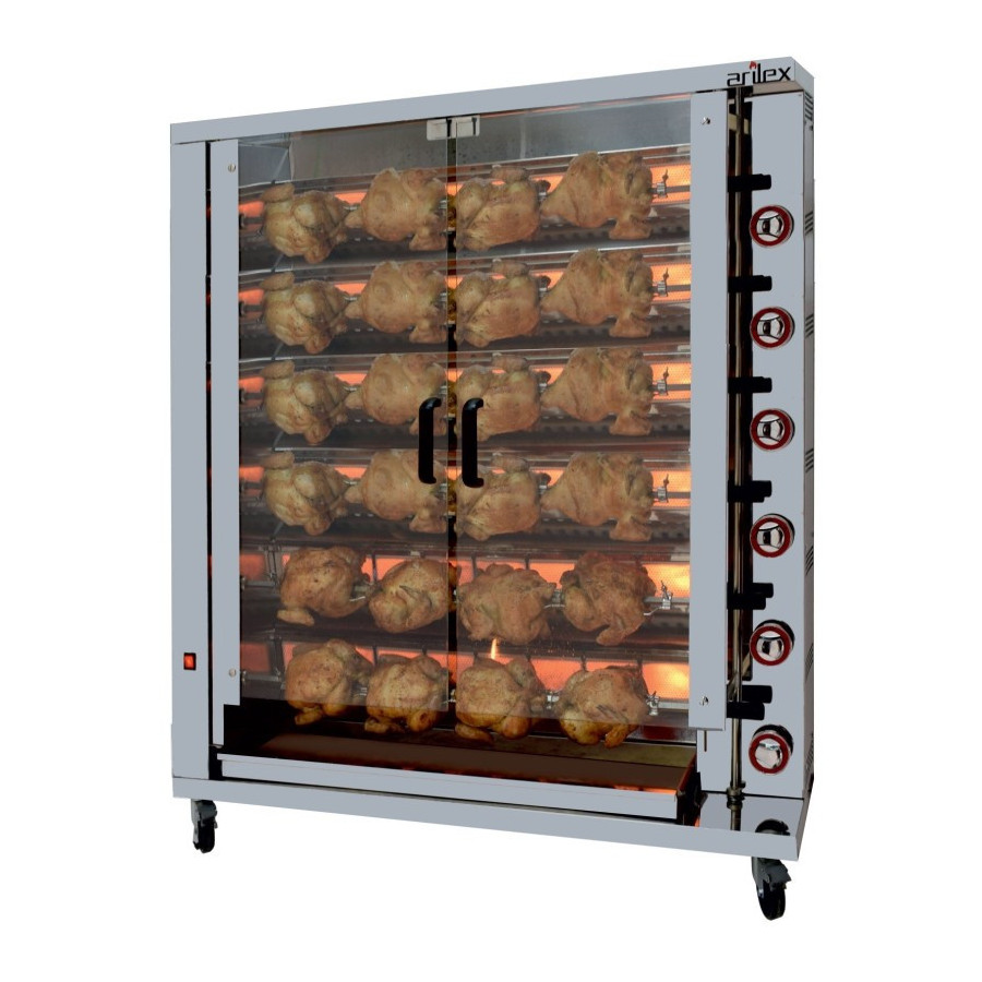 Arilex 6ASG - Asador vertical a gas de 6 espadas