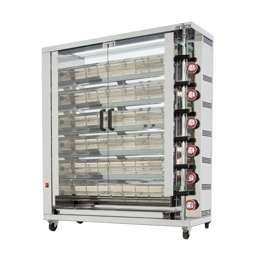 Arilex 6ASG - Asador vertical a gas de 6 espadas